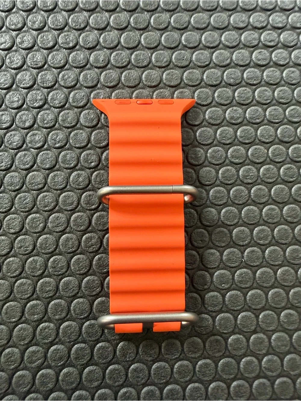 Apple Original Orange Ocean Band  Ultra 49mm with Titanium Hardware